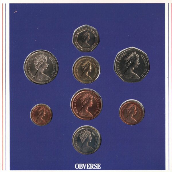 1984 Royal Mint Brilliant Uncirculated Eight Coin Collection - Image 3