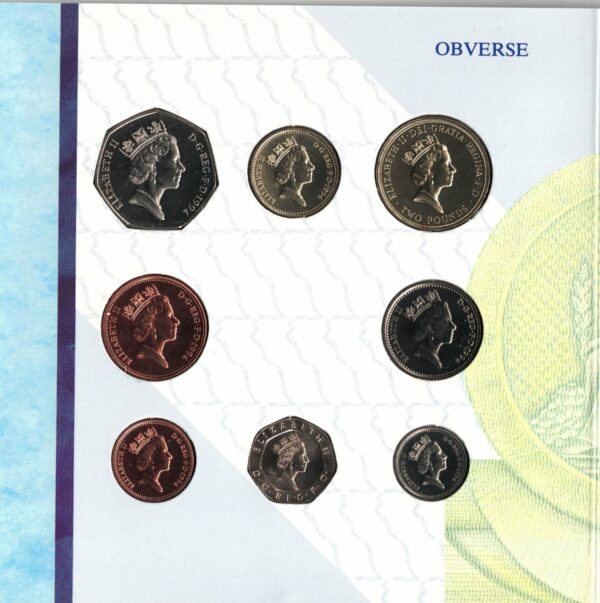 1994 Royal Mint Brilliant Uncirculated Eight Coin Collection - Image 3