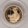 1994 Gold Proof Tenth Ounce Britannia coin featuring Queen Elizabeth II on the Obverse. The standing Britannia holding a trident features on the Reverse.