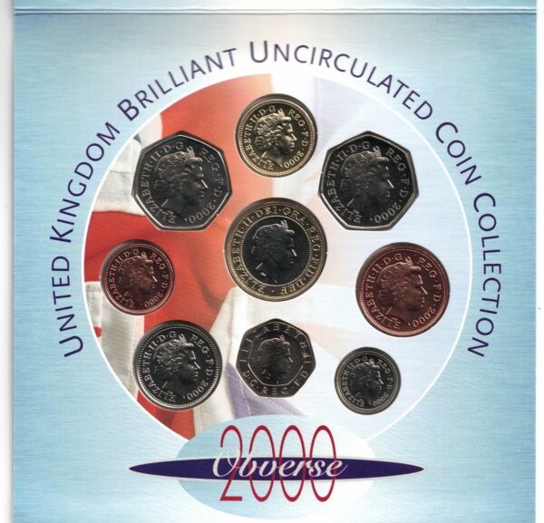 2000 Royal Mint Brilliant Uncirculated Nine Coin Collection - Image 2