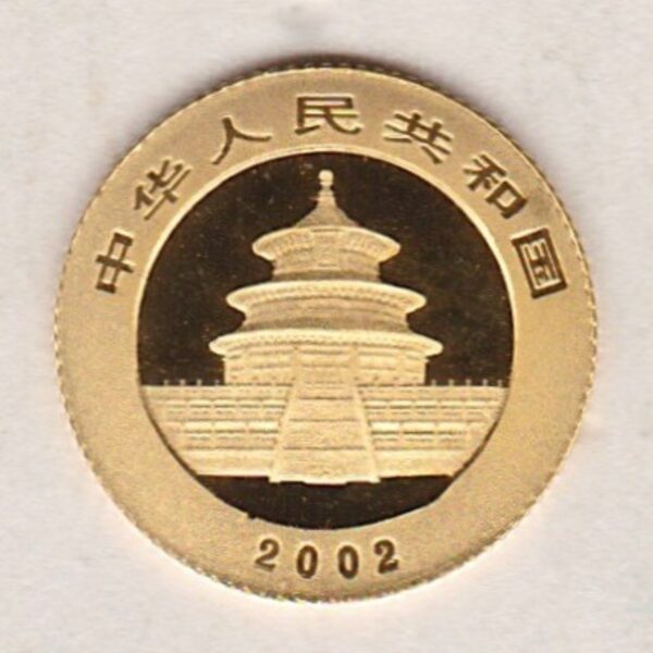 2002 China Gold Twentieth Ounce Panda - Image 2