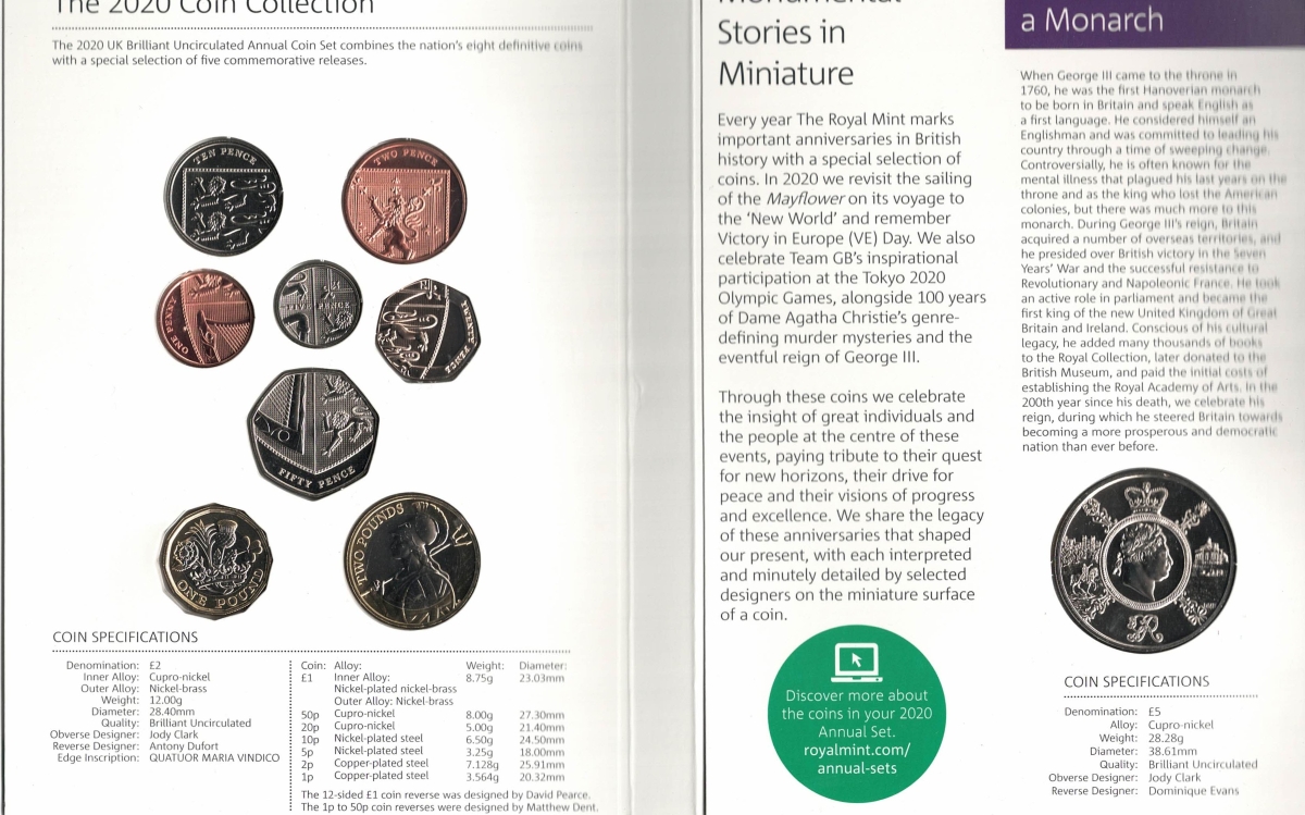 2020 Royal Mint Annual Thirteen Coin Set - Image 3