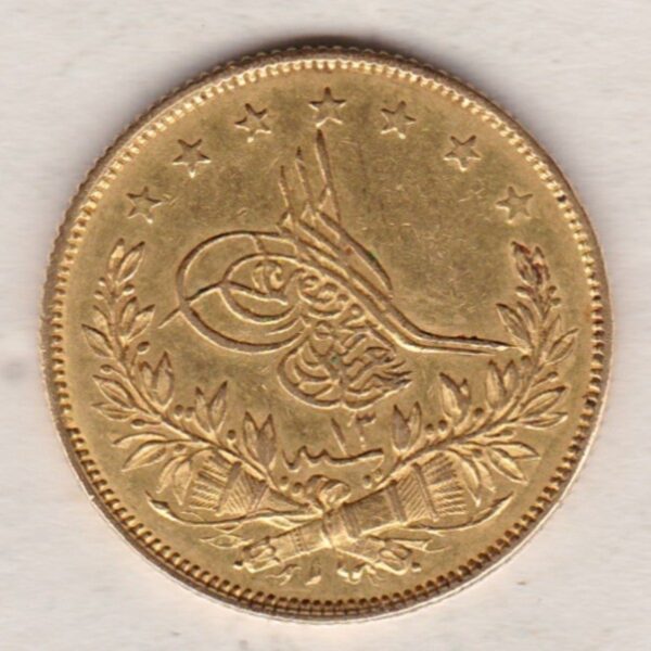 AH1277 / 13 Turkey Gold One Hundred Kurush - Image 2