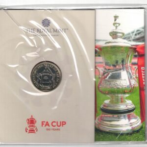 Sealed 2022 Fa Cup Anniversary Two Pound Coin featuring Elizabeth II on the obverse. All coins are in stock for despatch.