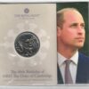 2022 Royal Mint Brilliant Uncirculated Five Pounds coin The Duke Of Cambridge Birthday. All coins are instock for dispatch.