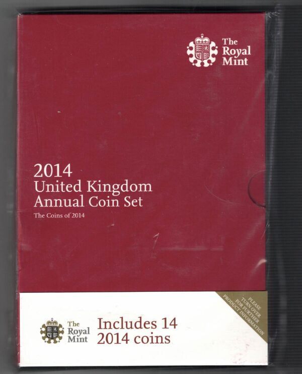 Sealed 2014 Royal Mint Annual Fourteen Coin Set. This 2014 set comes with card outer. All coins are in stock for despatch. You are buying a set of 14 coins.