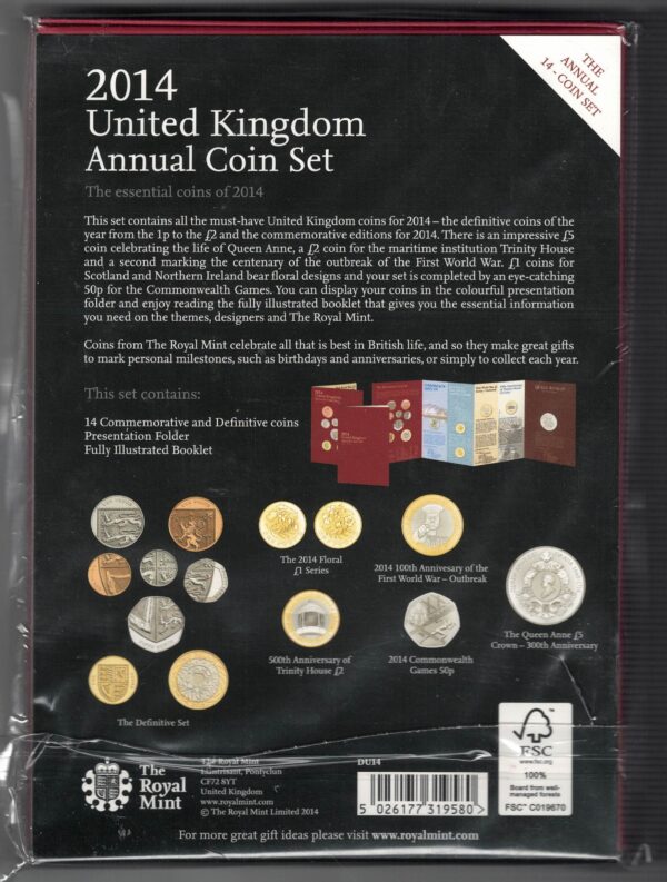 Sealed 2014 Royal Mint Annual Fourteen Coin Set - Image 2