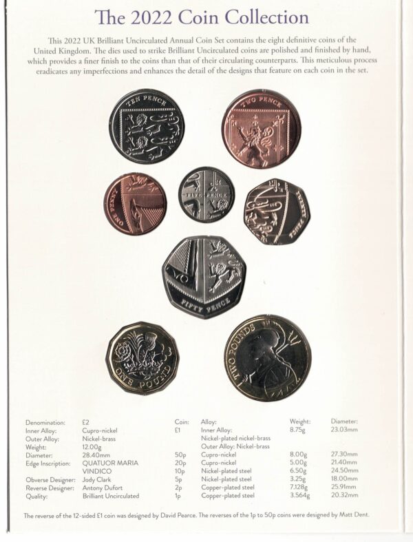 2022 Royal Mint Annual Thirteen Coin Set - Image 2