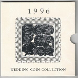 1996 Royal Mint Brilliant Uncirculated Wedding Eight Coin Set . This 1996 set comes with card outer. All coins are in stock for despatch.