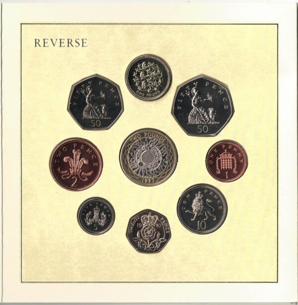 1997 Royal Mint Brilliant Uncirculated Wedding Nine Coin Set - Image 2