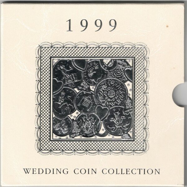 1999 Royal Mint Brilliant Uncirculated Wedding Eight Coin Set . This 1999 set comes with card outer. All coins are in stock for despatch.