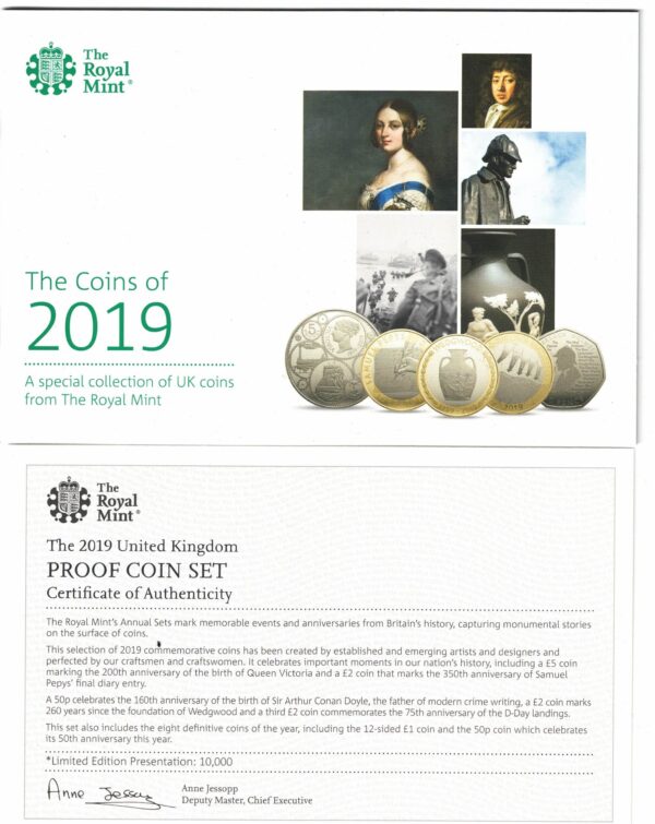 Boxed 2019 Royal Mint Thirteen Coin Proof Set - Image 4