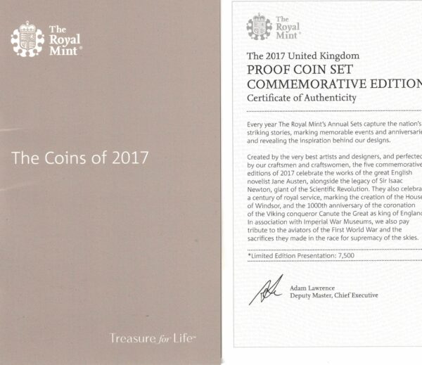 Boxed 2017 Royal Mint Five Coin Commemorative Edition Proof Set - Image 4