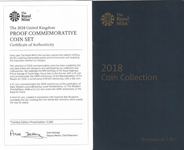 Boxed 2018 Royal Mint Five Coin Commemorative Edition Proof Set - Image 3