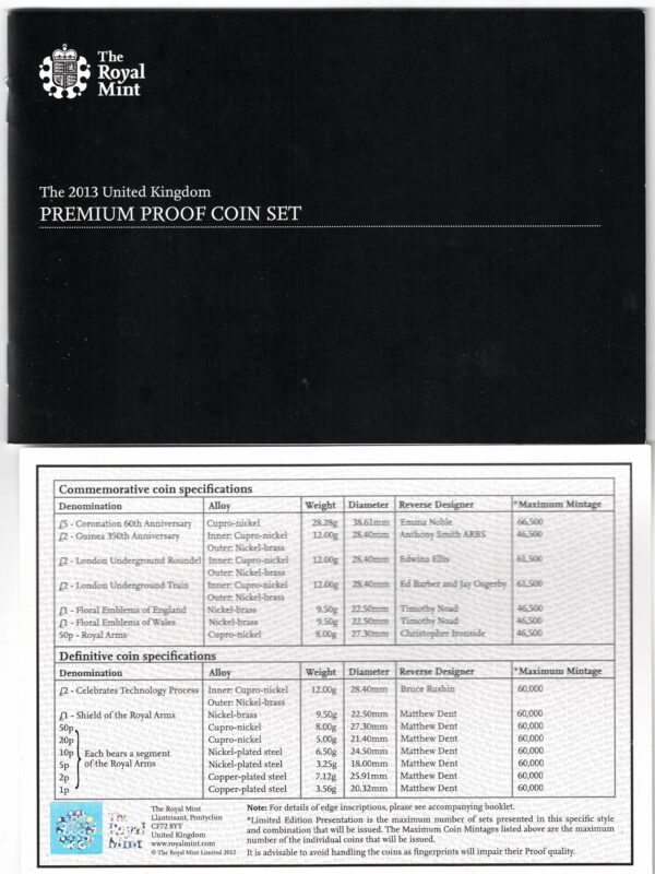 Boxed 2013 Royal Mint Premium Fifteen Coin Proof Set - Image 5