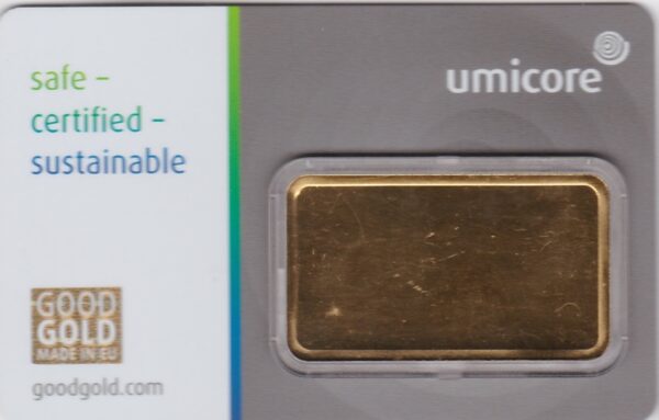 One Ounce Gold Bar - Umicore - Image 2