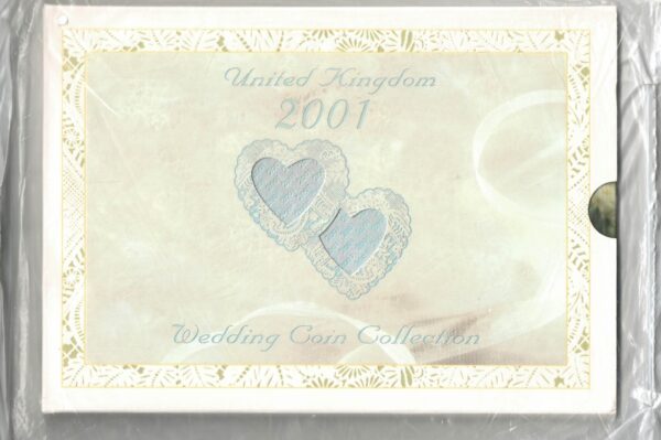 Sealed 2001 Royal Mint Brilliant Uncirculated Wedding Nine Coin Set . This 2001 set comes with card outer. All coins are in stock for despatch.