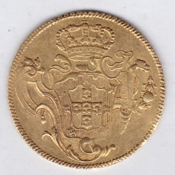1761 R Brazil Gold 6400 Reis Coin - Image 2