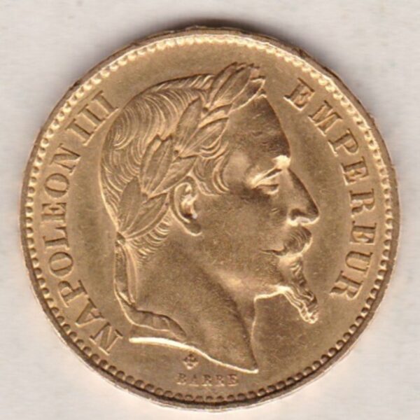 1870 BB France Gold Twenty Francs - Image 2