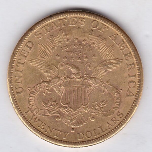 1880 S USA Twenty Dollars Gold Coin - Image 2