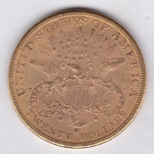 1883 S USA Twenty Dollars Gold Coin - Image 2