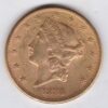 1884 S USA Twenty Dollars coin featuring the Lady Liberty on the Obverse. The eagle with a shield on its chest completes the Reverse.