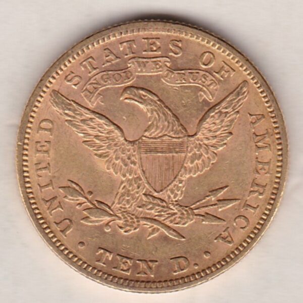 1892 USA Ten Dollars Gold Coin - Image 2