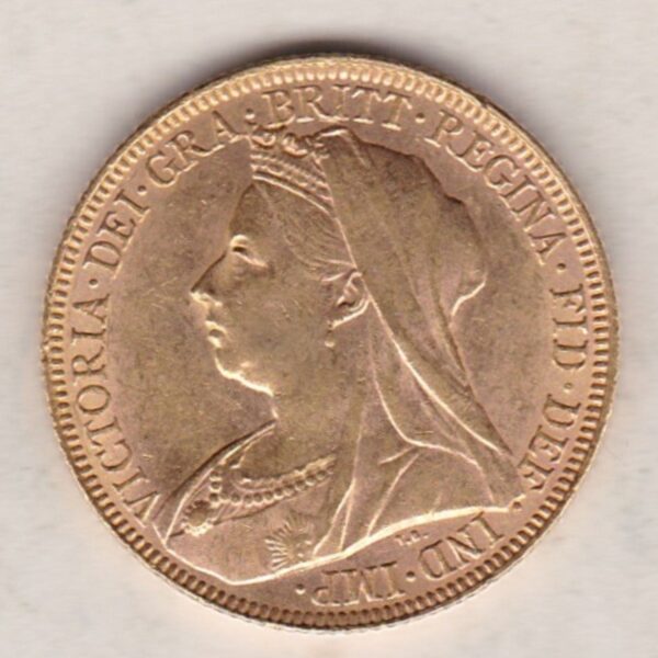 1893 Gold Sovereign Coin – Victoria Old Head - Image 2