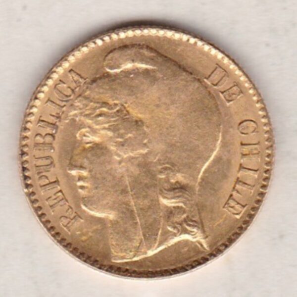 1895 Chile Gold Five Pesos Coin - Image 2