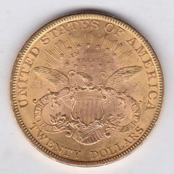 1895 USA Twenty Dollars Gold Coin - Image 2