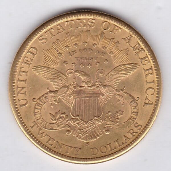 1898 S USA Twenty Dollars Gold Coin - Image 2