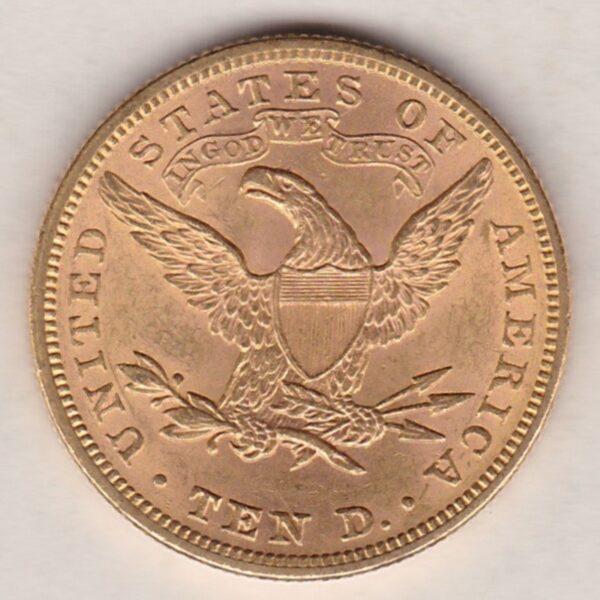 1898 USA Ten Dollars Gold Coin - Image 2