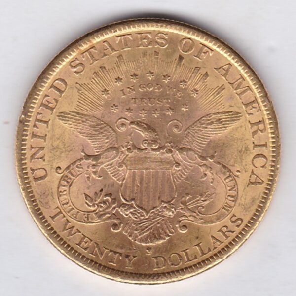 1899 S USA Twenty Dollars Gold Coin - Image 2