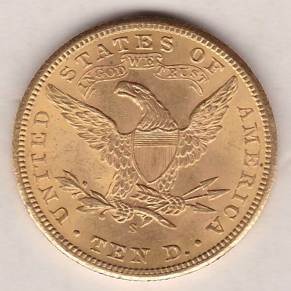 1902 S USA Ten Dollars Gold Coin - Image 2