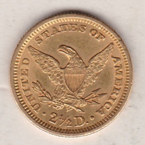 1902 USA Two And A Half Dollars Gold Coin - Image 2