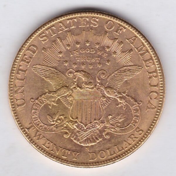 1907 S USA Twenty Dollars Gold Coin - Image 2