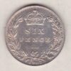 1907 Silver Sixpence coin featuring King George V on the Obverse. The Reverse features a crowned denomination within wreath.