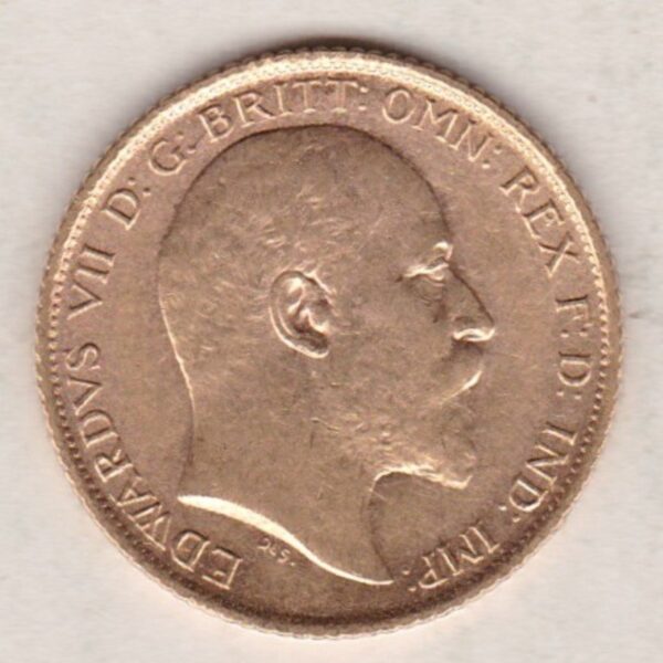 1908 S Gold Half Sovereign - Image 2