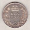 1909 Silver Sixpence coin featuring King George V on the Obverse. The Reverse features a crowned denomination within wreath.