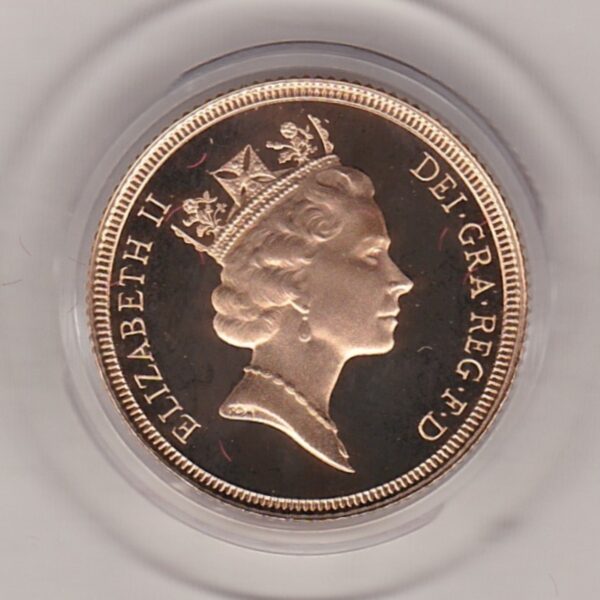 1987 Gold Proof Sovereign Coin - Image 2