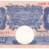 B249 Peppiatt One Pound Banknote J08D This is the Blue & Pink 1940 Issue, with Serial Number J08D 522155 This note is in near mint condition.