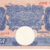 B249 Peppiatt One Pound Banknote J62E This is the Blue & Pink 1940 Issue, with Serial Number J62E 940058 This note is in near mint condition.