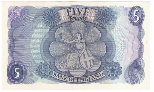 B312 Fforde Five Pounds Banknote S74 - Image 2