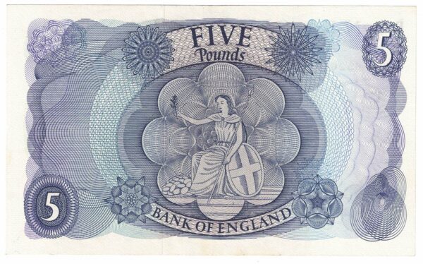 B312 Fforde Five Pounds Banknote X90 - Image 2