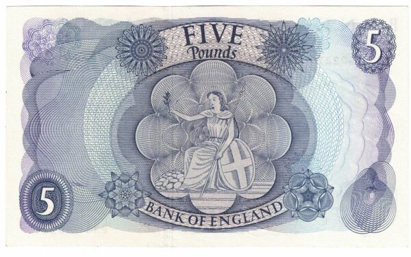 B297 Hollom Five Pounds Banknote B33 - Image 2