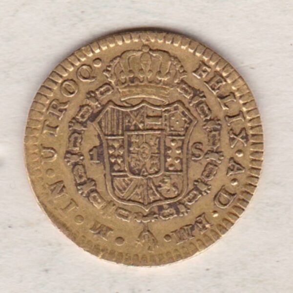 1785 FM Mexico Gold One Escudo Coin - Image 2