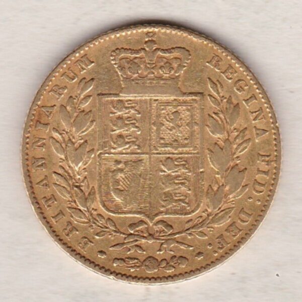 1846 Gold Sovereign Coin - Shield Back - Image 2