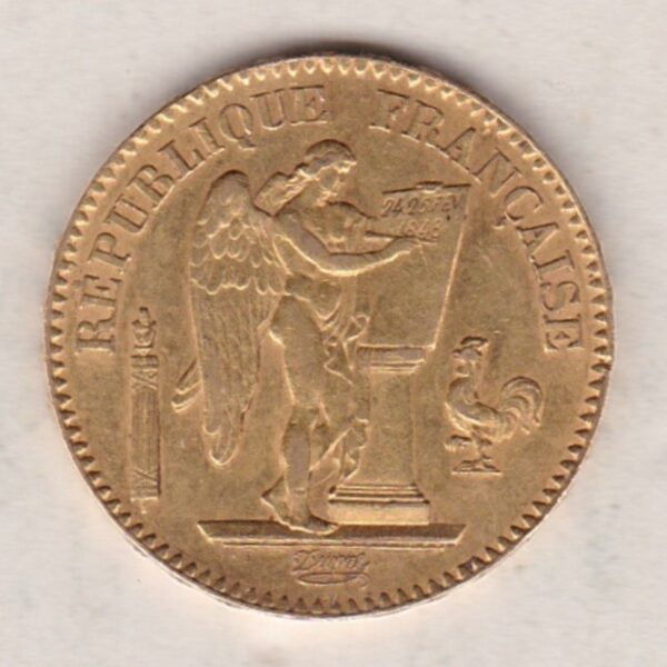 1849 A France Gold Twenty Francs Coin - Image 2