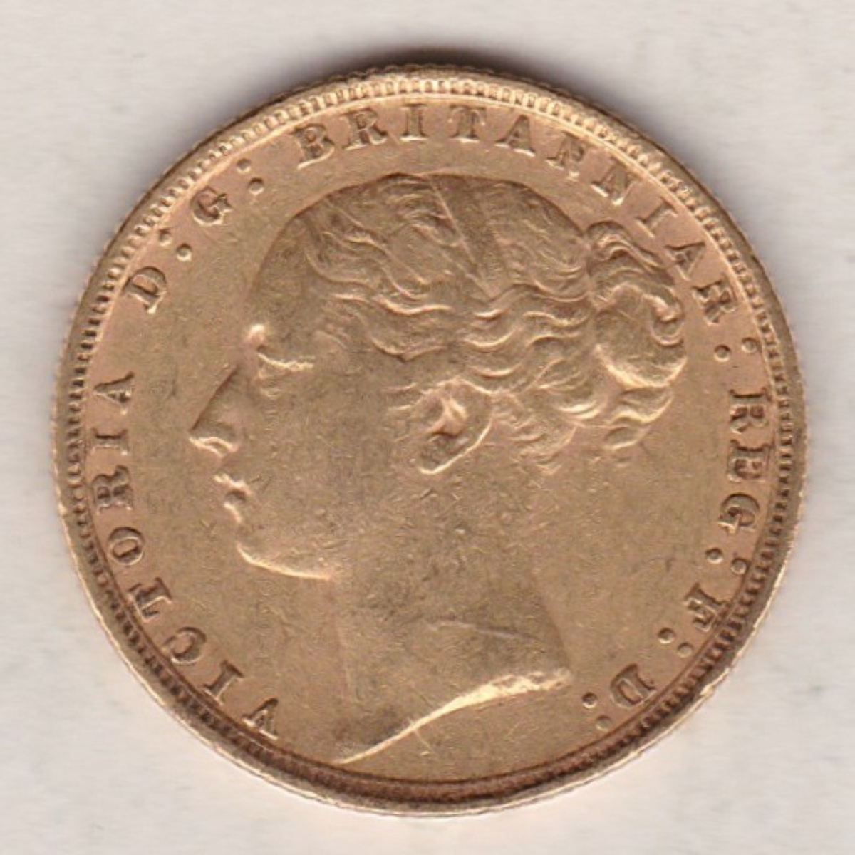 1884 Gold Sovereign Coin - Victoria Young Head - Image 2