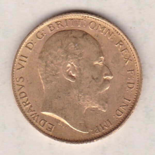 1908 M Gold Half Sovereign - Image 2